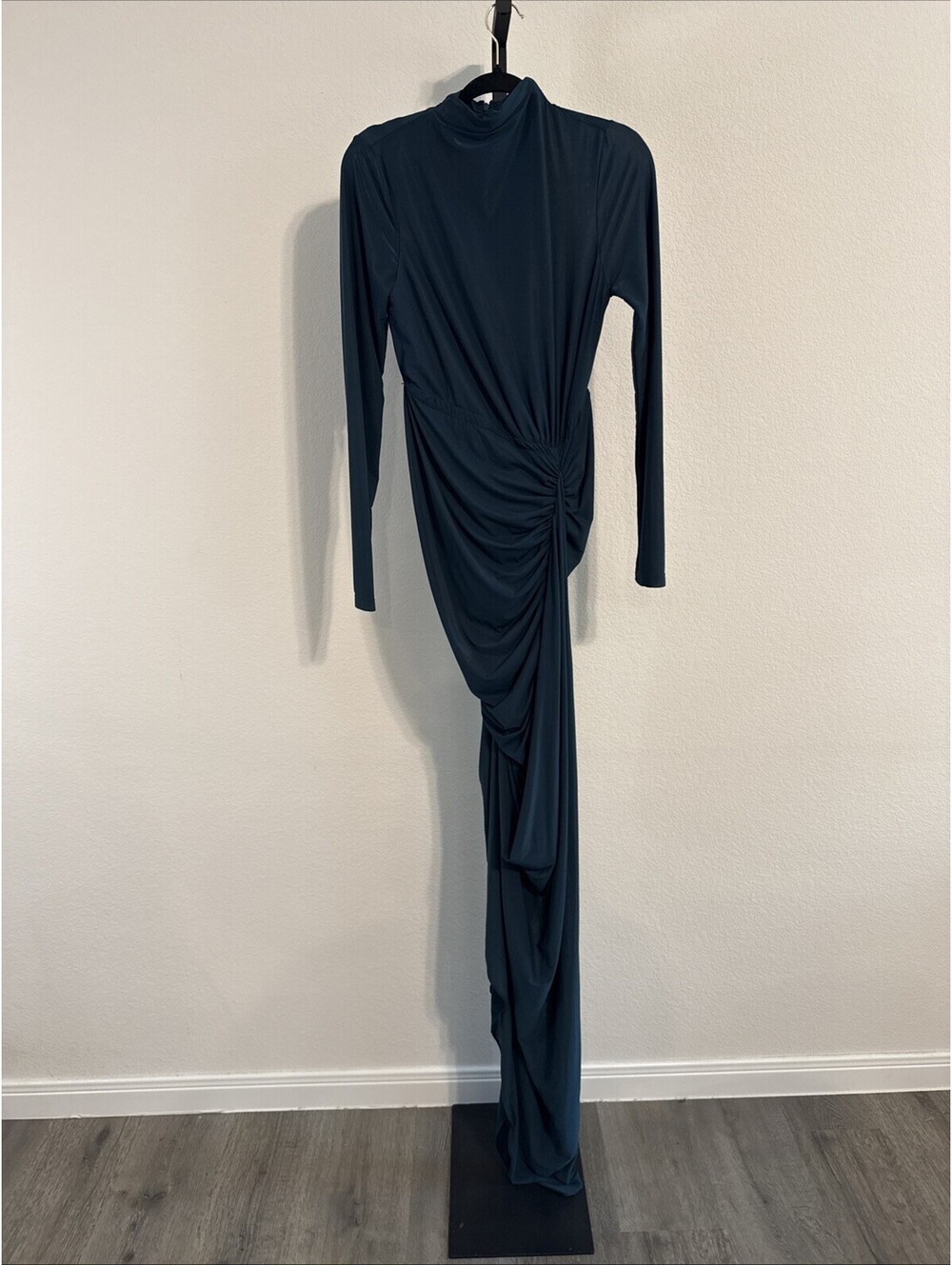 RONNY KOBO Sera Jersey Front Ruching Midi Dress Sz: LRG (flaw) - Picture 2 of 15